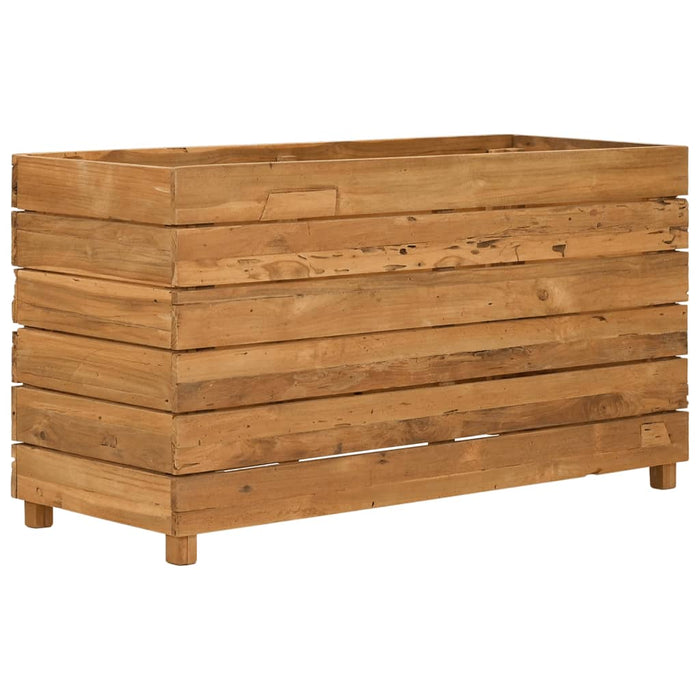 Strat înălțat, 100x40x55 cm, lemn de tec reciclat și oțel - WALTI WALTI