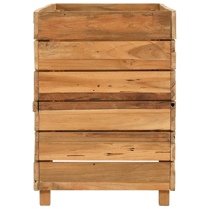 Strat înălțat, 100x40x55 cm, lemn de tec reciclat și oțel - WALTI WALTI