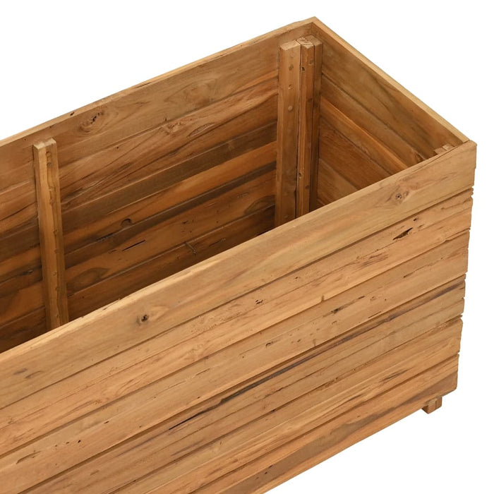 Strat înălțat, 100x40x55 cm, lemn de tec reciclat și oțel - WALTI WALTI