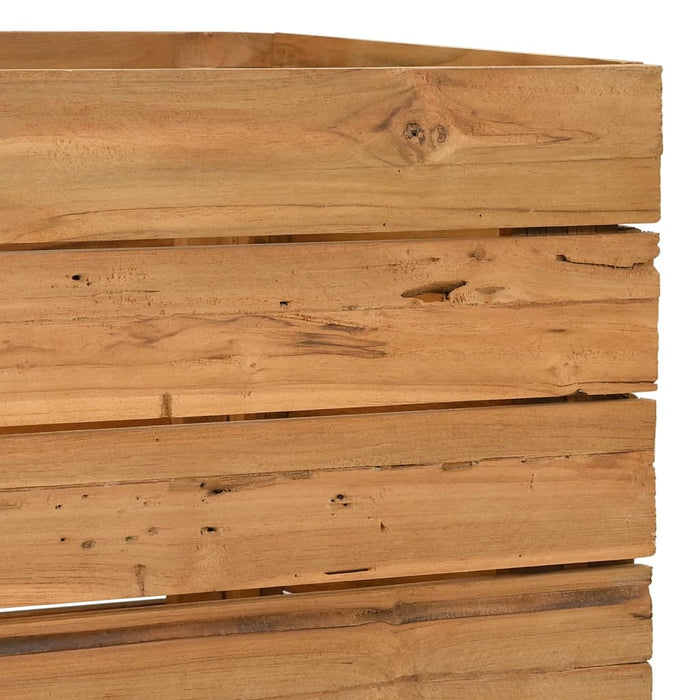 Strat înălțat, 100x40x55 cm, lemn de tec reciclat și oțel - WALTI WALTI