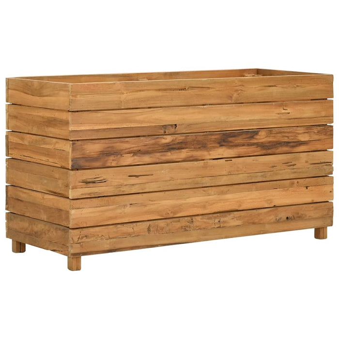 Strat înălțat, 100x40x55 cm, lemn de tec reciclat și oțel - WALTI WALTI