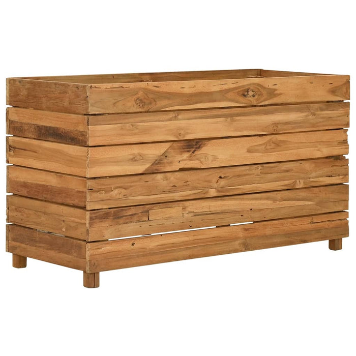 Strat înălțat, 100x40x55 cm, lemn de tec reciclat și oțel - WALTI WALTI