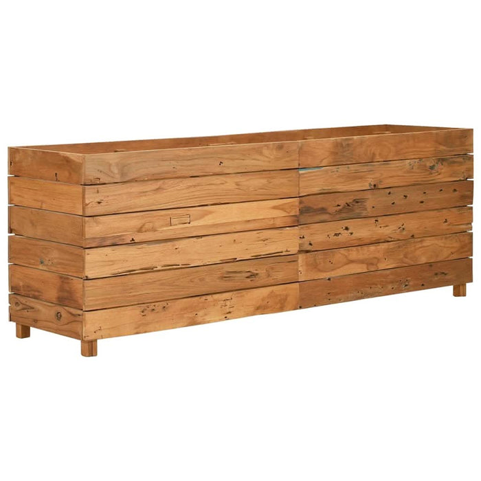 Strat înălțat, 150x40x55 cm, lemn de tec reciclat și oțel - WALTI WALTI