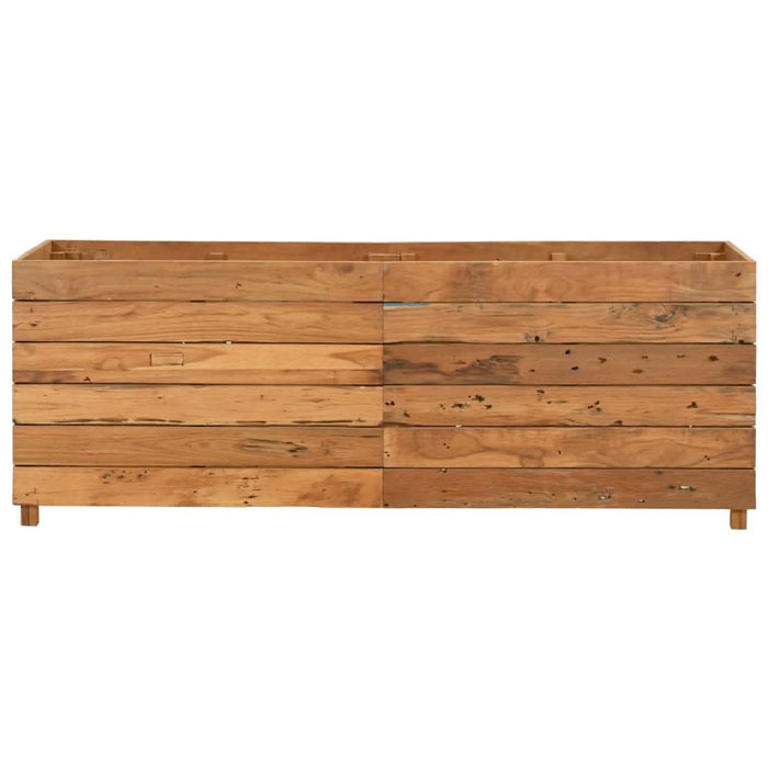Strat înălțat, 150x40x55 cm, lemn de tec reciclat și oțel - WALTI WALTI