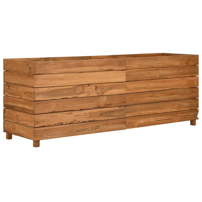 Strat înălțat, 150x40x55 cm, lemn de tec reciclat și oțel - WALTI WALTI