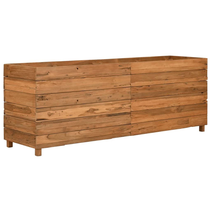 Strat înălțat, 150x40x55 cm, lemn de tec reciclat și oțel - WALTI WALTI