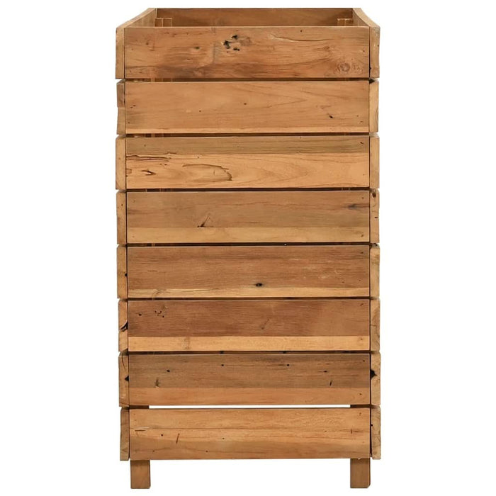 Strat înălțat, 100x40x72 cm, lemn de tec reciclat și oțel - WALTI WALTI