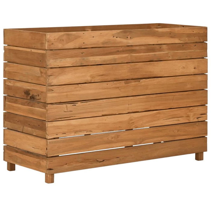 Strat înălțat, 100x40x72 cm, lemn de tec reciclat și oțel - WALTI WALTI
