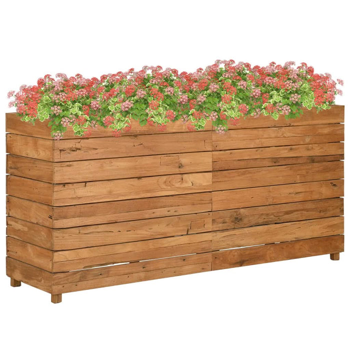 Strat înălțat, 150x40x72 cm, lemn de tec reciclat și oțel - WALTI WALTI