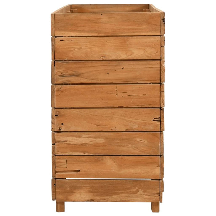 Strat înălțat, 150x40x72 cm, lemn de tec reciclat și oțel - WALTI WALTI