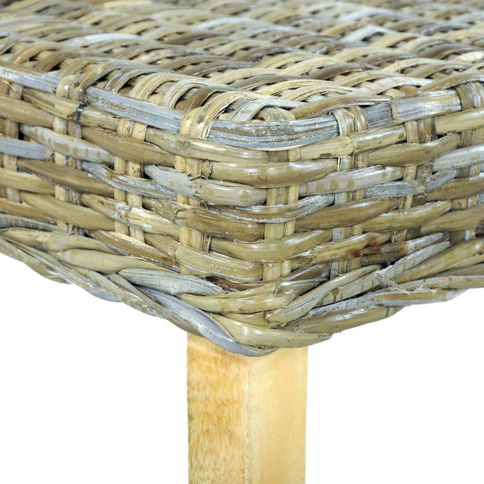 Bancă, natural, 110 cm, ratan kubu & lemn masiv de mahon - WALTI WALTI