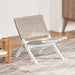 Scaun relaxare, alb & natural, ratan kubu & lemn masiv de mahon - WALTI WALTI