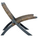 Scaun relaxare, gri & natural, ratan kubu & lemn masiv de mahon - WALTI WALTI
