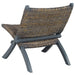 Scaun relaxare, gri & natural, ratan kubu & lemn masiv de mahon - WALTI WALTI
