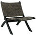 Scaun relaxare negru & natural ratan kubu & lemn masiv de mahon - WALTI WALTI
