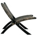 Scaun relaxare negru & natural ratan kubu & lemn masiv de mahon - WALTI WALTI