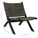 Scaun relaxare negru & natural ratan kubu & lemn masiv de mahon - WALTI WALTI