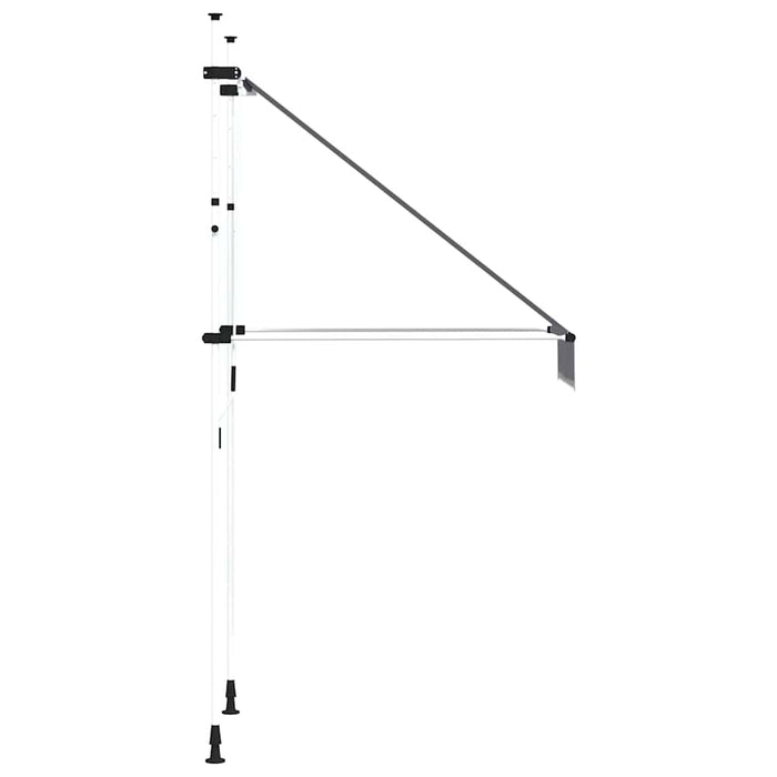 Copertină retractabilă manual, dungi albastru și alb, 100 cm - WALTI WALTI