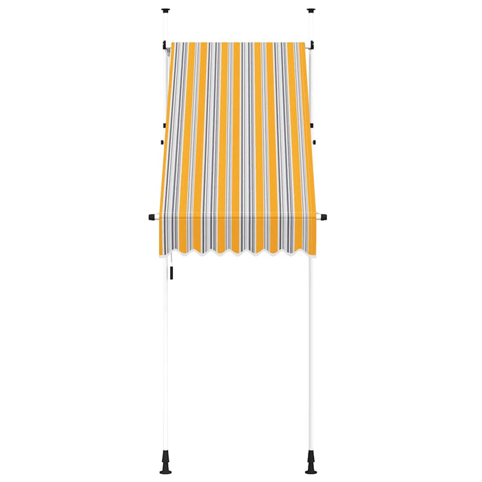 Copertină retractabilă manual, galben & albastru, 100 cm, dungi - WALTI WALTI