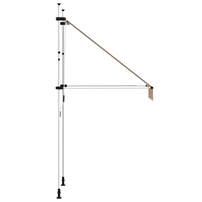 Copertină retractabilă manual, dungi portocaliu și alb, 100 cm - WALTI WALTI