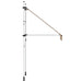 Copertină retractabilă manual, dungi portocaliu și alb, 100 cm - WALTI WALTI