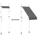 Copertină retractabilă manual, antracit, 100 cm - WALTI WALTI