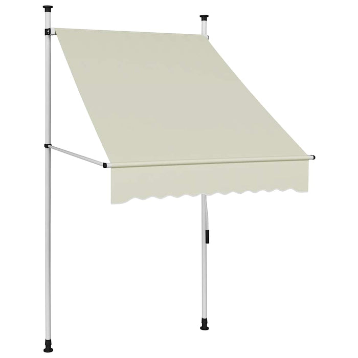 Copertină retractabilă manual, crem, 100 cm - WALTI WALTI