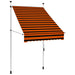 Copertină retractabilă manual, portocaliu și maro, 100 cm - WALTI WALTI
