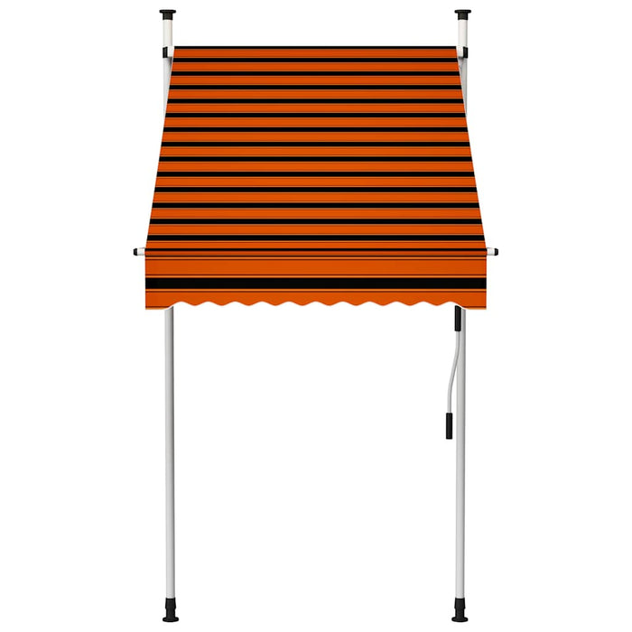Copertină retractabilă manual, portocaliu și maro, 100 cm - WALTI WALTI