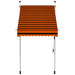 Copertină retractabilă manual, portocaliu și maro, 100 cm - WALTI WALTI