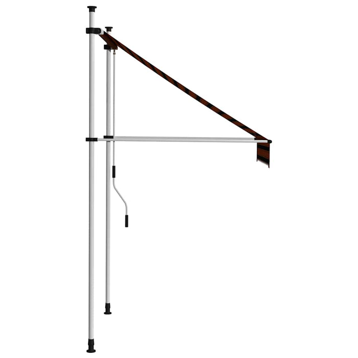 Copertină retractabilă manual, portocaliu și maro, 100 cm - WALTI WALTI
