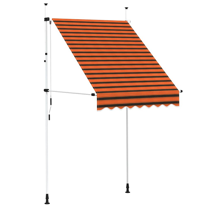 Copertină retractabilă manual, portocaliu și maro, 150 cm - WALTI WALTI