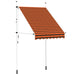 Copertină retractabilă manual, portocaliu și maro, 150 cm - WALTI WALTI