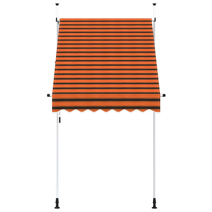 Copertină retractabilă manual, portocaliu și maro, 150 cm - WALTI WALTI