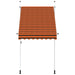 Copertină retractabilă manual, portocaliu și maro, 150 cm - WALTI WALTI