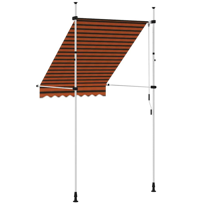 Copertină retractabilă manual, portocaliu și maro, 150 cm - WALTI WALTI