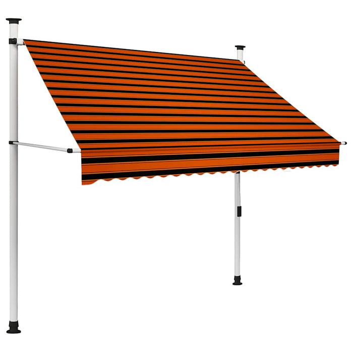 Copertină retractabilă manual, portocaliu și maro, 200 cm - WALTI WALTI