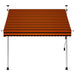 Copertină retractabilă manual, portocaliu și maro, 200 cm - WALTI WALTI