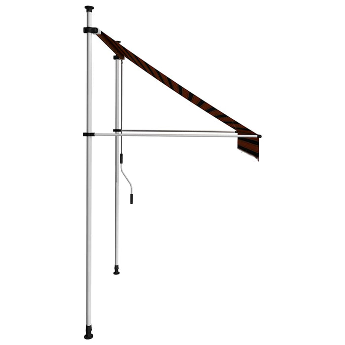 Copertină retractabilă manual, portocaliu și maro, 200 cm - WALTI WALTI