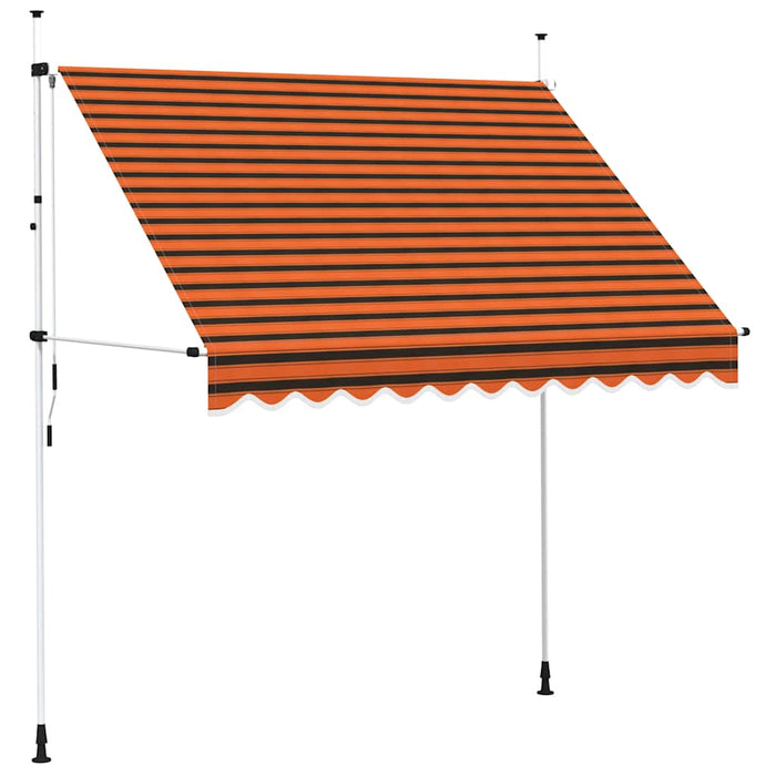 Copertină retractabilă manual, portocaliu și maro, 250 cm - WALTI WALTI