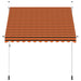 Copertină retractabilă manual, portocaliu și maro, 250 cm - WALTI WALTI