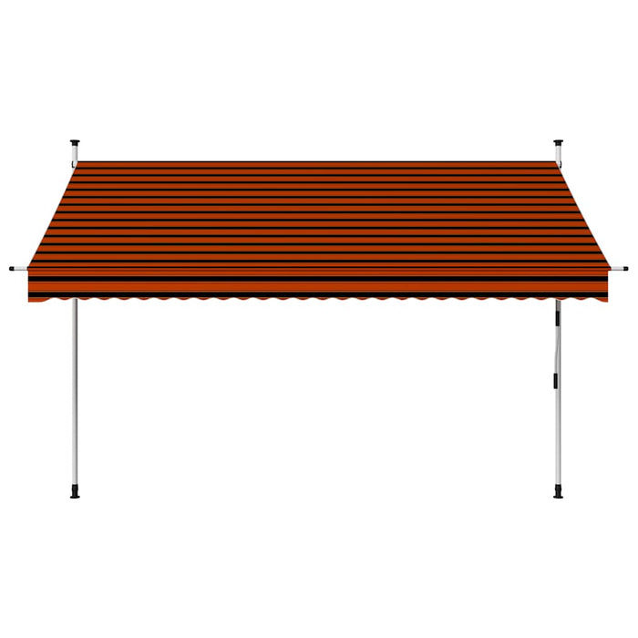 Copertină retractabilă manual, portocaliu și maro, 300 cm - WALTI WALTI
