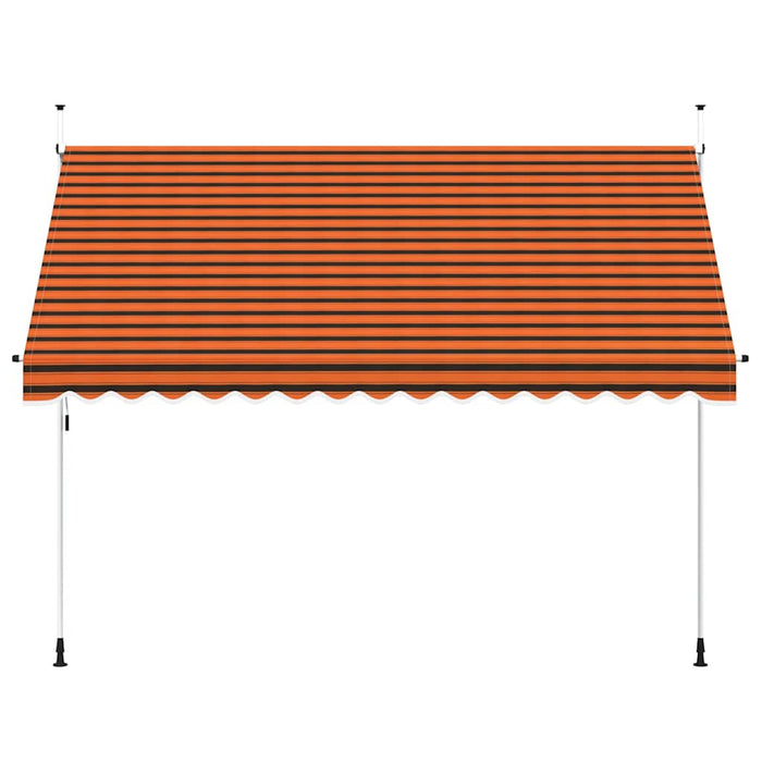 Copertină retractabilă manual, portocaliu și maro, 350 cm - WALTI WALTI