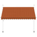Copertină retractabilă manual, portocaliu și maro, 350 cm - WALTI WALTI