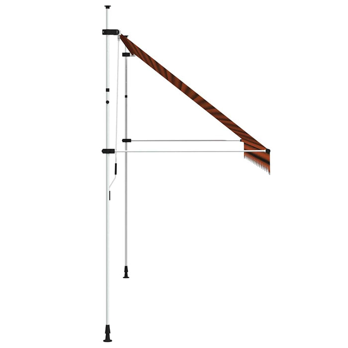 Copertină retractabilă manual, portocaliu și maro, 350 cm - WALTI WALTI