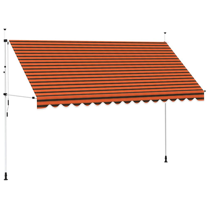 Copertină retractabilă manual, portocaliu și maro, 400 cm - WALTI WALTI