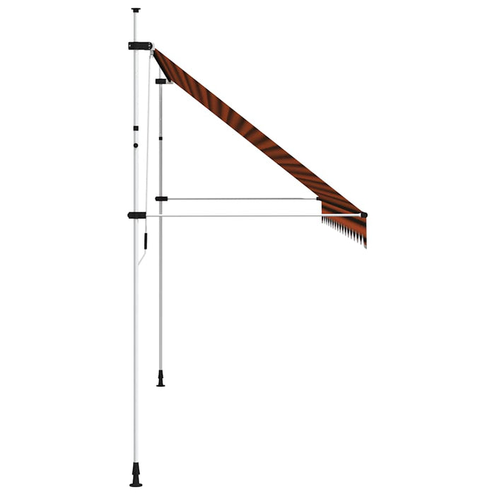 Copertină retractabilă manual, portocaliu și maro, 400 cm - WALTI WALTI
