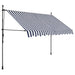 Copertină retractabilă manual cu LED, albastru & alb, 250 cm - WALTI WALTI