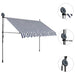 Copertină retractabilă manual cu LED, albastru & alb, 250 cm - WALTI WALTI
