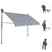 Copertină retractabilă manual cu LED, albastru & alb, 300 cm - WALTI WALTI